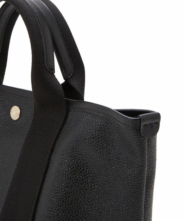 TOPKAPI 【Breath TOPKAPI】スコッチグレイン ネオレザー トート バッグ ショルダー付き M ブラック