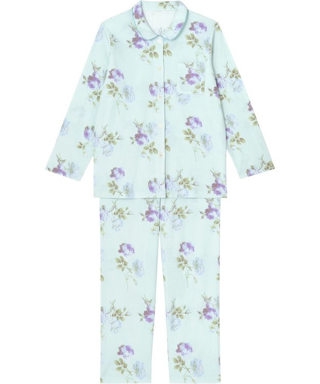 Wing ウイング パジャマ 長袖 長ズボン 綿100%(本体) スムース素材 レディース EP7030 ウイング／ワコール パープル