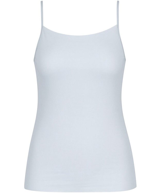 Wing インナー 【綿の贅沢オーガニック フラットタイプ】 オーガニックコットン混素材 ひびきにくく薄くて軽い キャミソール EL1048 ウイング／ワコール サックス