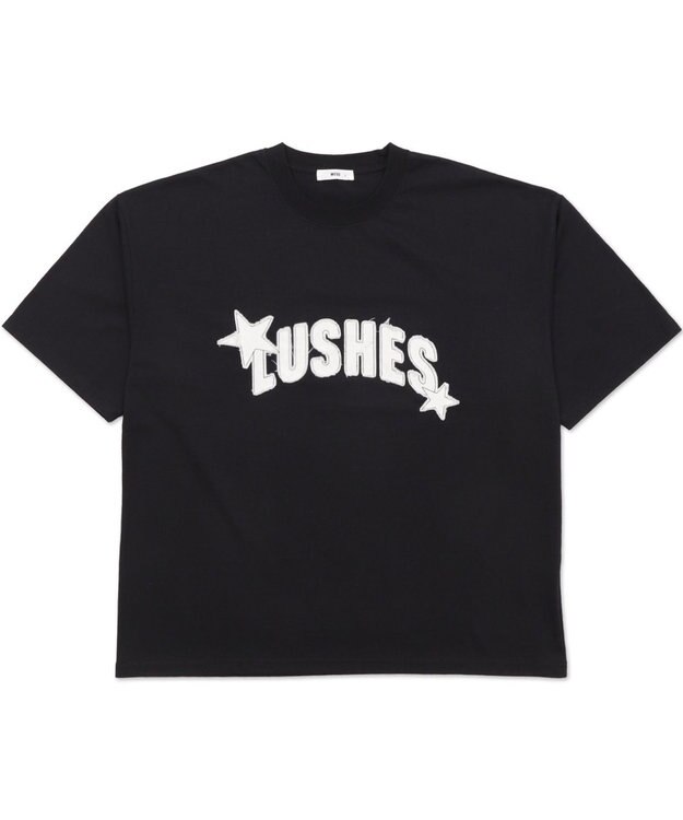 WEGO ダメージアップリケグラフィックT（SS） ブラック