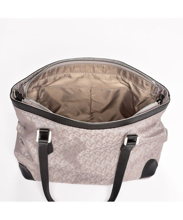 Y'SACCS モノグラム×カウレザー　２ＷＡＹミニトート グレージュ