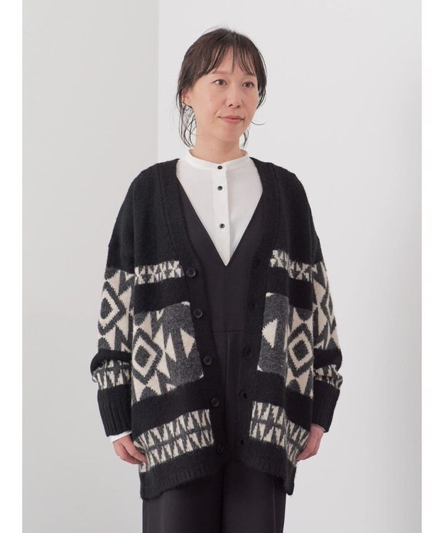 CRAFT STANDARD BOUTIQUE 【男女兼用】オルテガ柄カーディガン Black