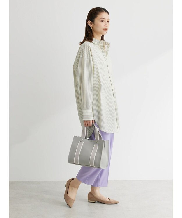 Green Parks ゆったり衿つきシャツ Stripe