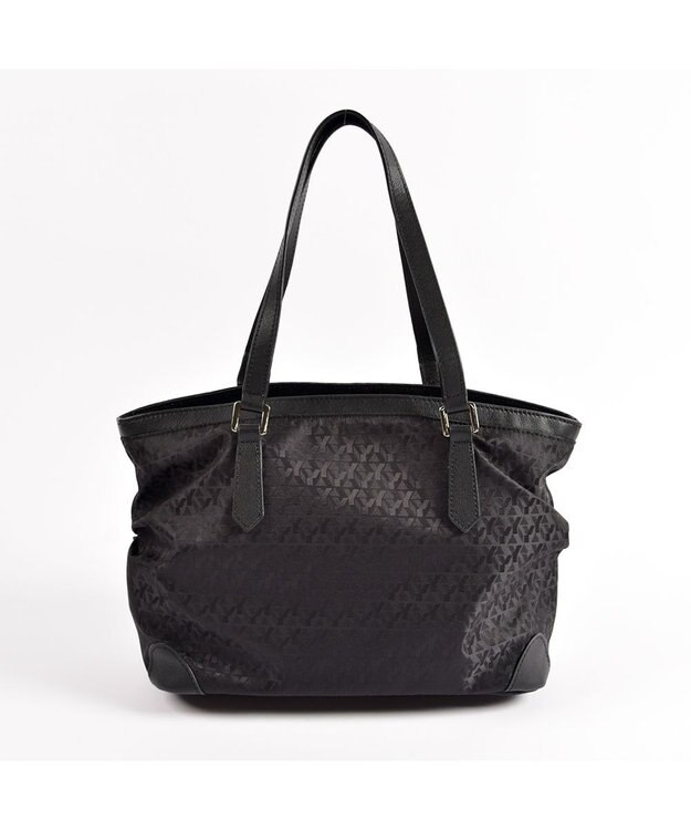 Y'SACCS モノグラム×カウレザー　２ＷＡＹミニトート ブラック