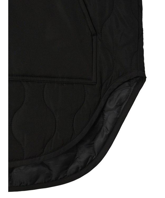 AMERICAN HOLIC キルポカリブ付きキルティングブルゾン Black