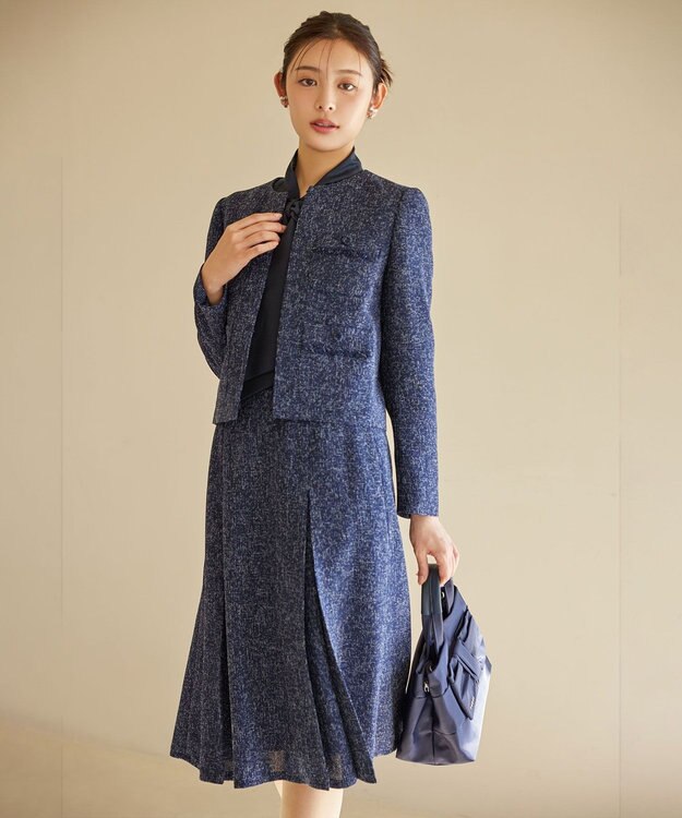 TOCCA 【洗える】MIST TWEED ジャケット ネイビー系5