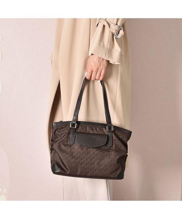 Y'SACCS モノグラム×カウレザー　２ＷＡＹミニトート チョコ