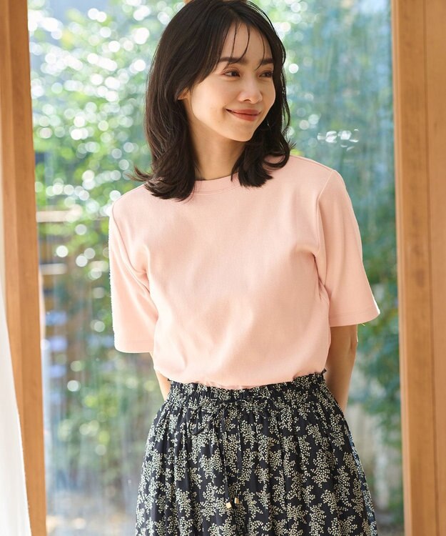 ANY L 【UVケア・接触冷感】コンパクトクルーネックＴシャツ ピンク