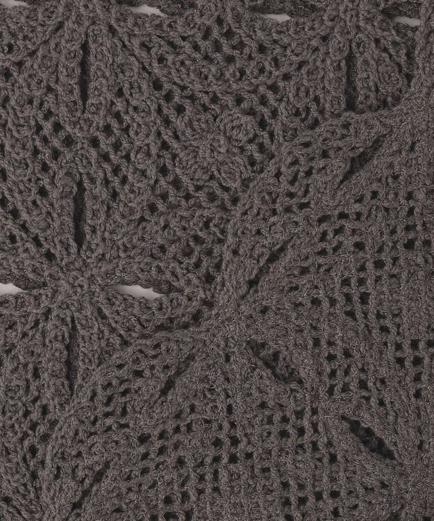 自由区 エンブロイダリー ニット ブラウン