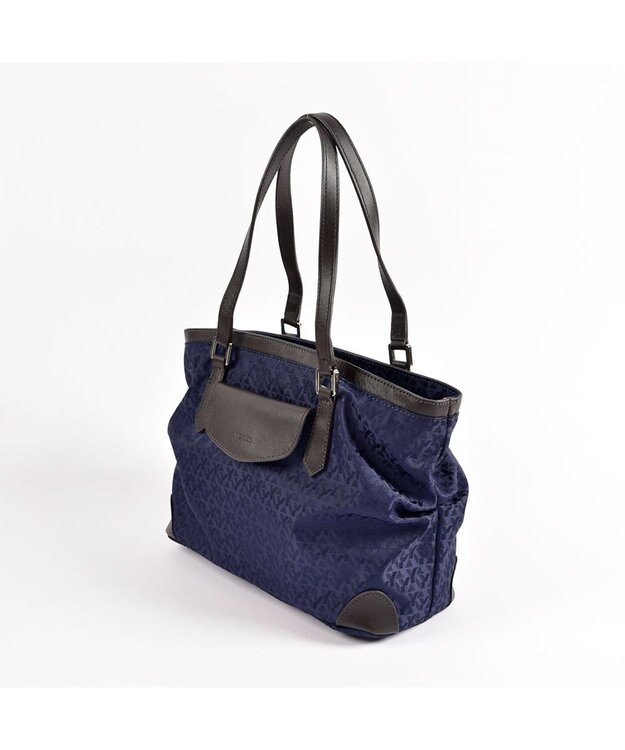 Y'SACCS モノグラム×カウレザー　２ＷＡＹミニトート ネイビー