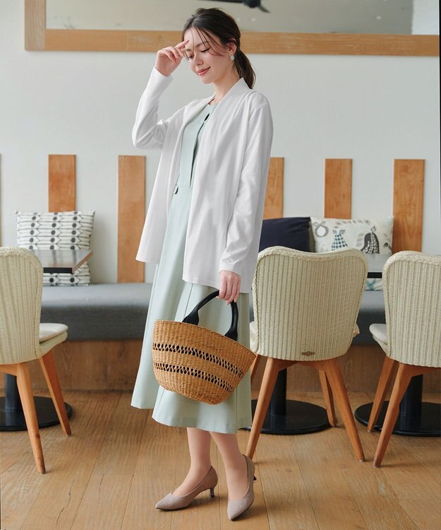 Tiaclasse 【新色追加・UVケア・接触冷感】“やみつき”着ながしロングカットソーカーデ オフホワイト