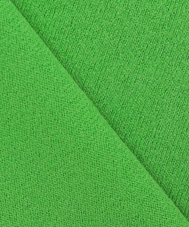 BEIGE， 【洗える】NADIA / レザーポケット付き半袖ニットTシャツ Green