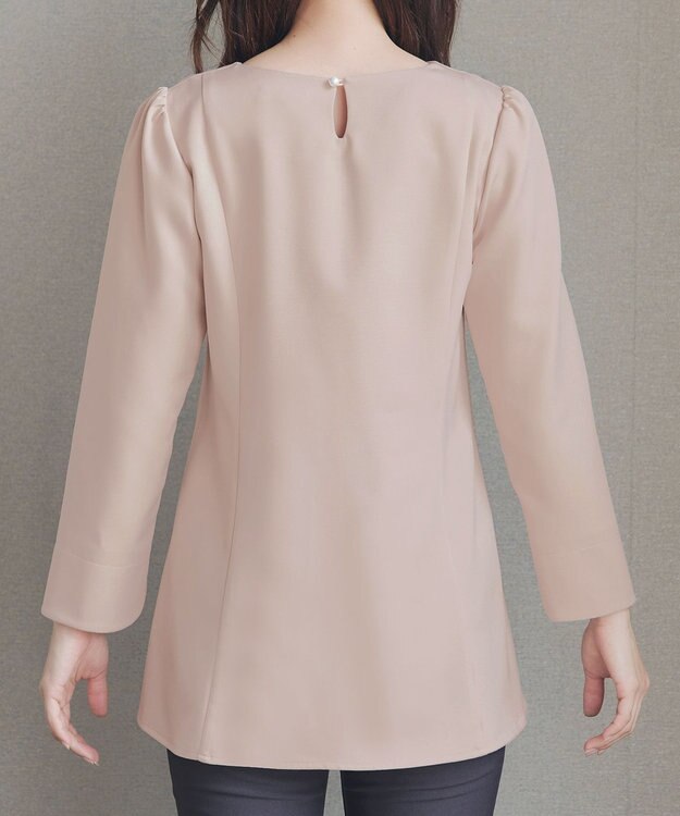 Tiaclasse スカラップ襟チュニック グレージュ