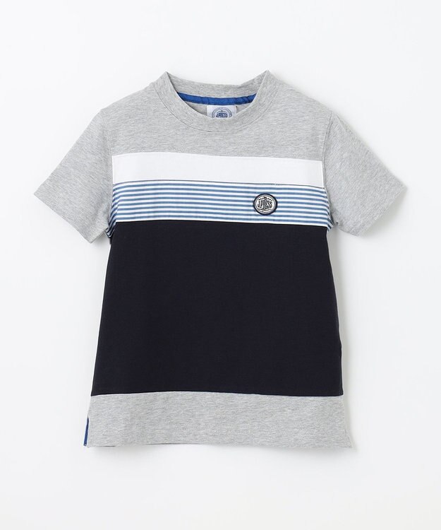 J.PRESS KIDS 【110-130cm】40/2 天竺ブロッキング Ｔシャツ グレー系