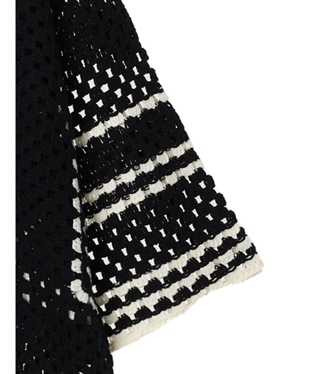 AMERICAN HOLIC クロシェ半袖カーディガン Black