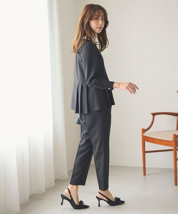 Feroux 【洗える】2WAY 美シルエット セットアップ ブラック系