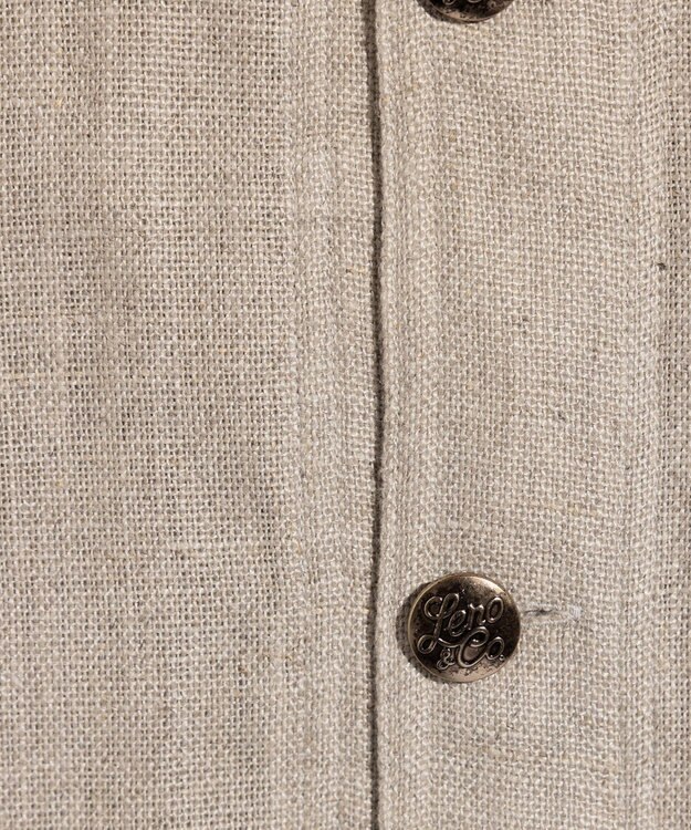 LENO FRENCH WORK HEVY LINEN COVER ALL《UNISEX》 カバーオールリネンジャケット OATMEAL