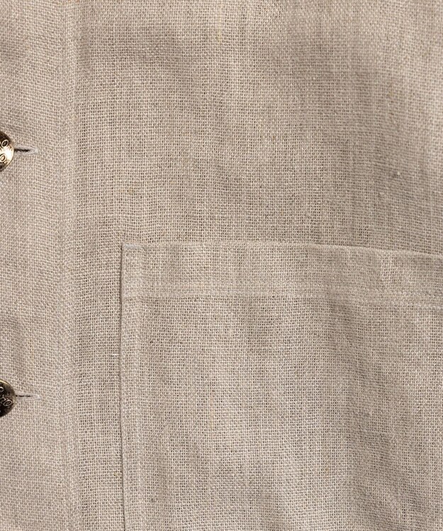 LENO FRENCH WORK HEVY LINEN COVER ALL《UNISEX》 カバーオールリネンジャケット OATMEAL
