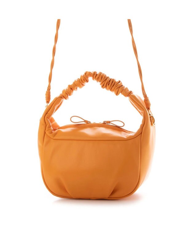 UNBILLION kakatoo ギャザーハンドル2wayバッグ オレンジ