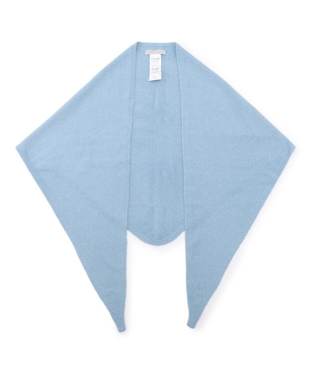 UNFILO 【WEB/一部店舗限定】ふわふわニット 三角ストール サックス