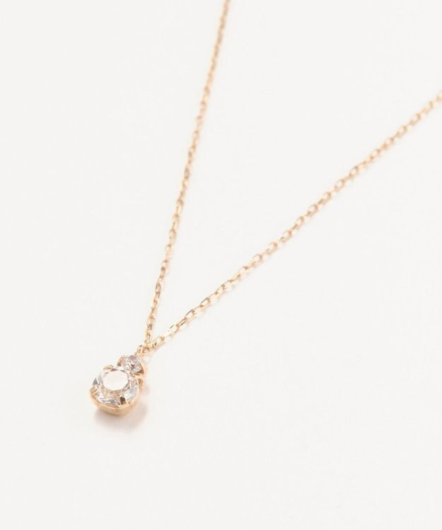 Phoebe 【K10】ジュエルラックネックレス　ホワイトトパーズ/4月誕生石/天然石/全長:40cm ゴールド