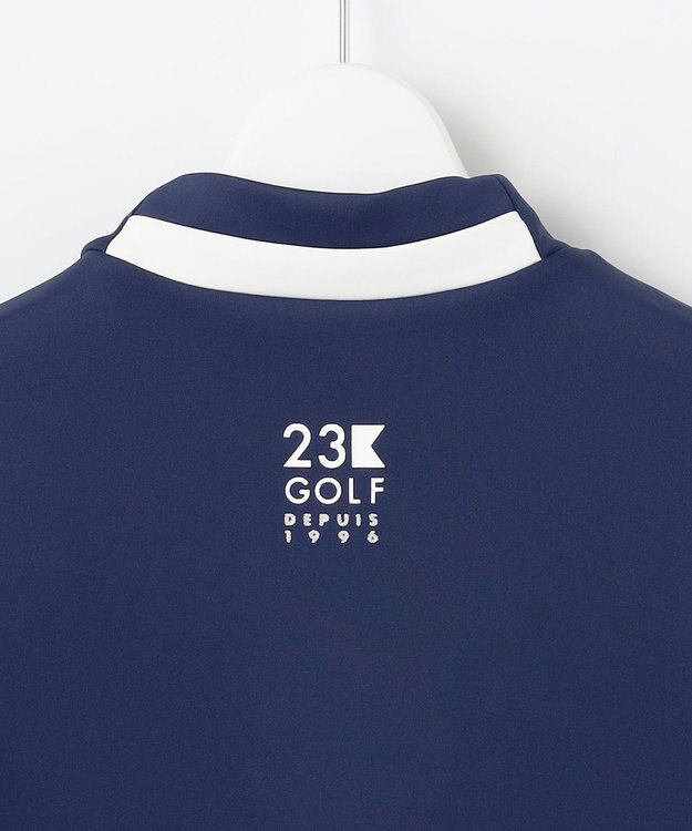 23区GOLF 【WOMEN】【吸水速乾/UVカット】モックネックシャツ ネイビー系