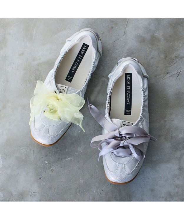 MODE ET JACOMO <MODE ET JACOMO>バレエスニーカー シルバーキジ