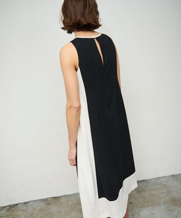 GRACE CONTINENTAL バイカラーフレームドレス ブラック