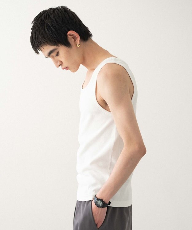 WEGO 【MLサイズ展開】リブタンクトップ ホワイト