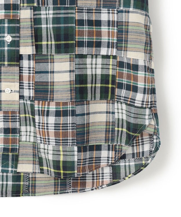 J.PRESS MEN 【WEB・一部店舗限定】マドラスチェックパッチワークシャツ ダークグリーン系9