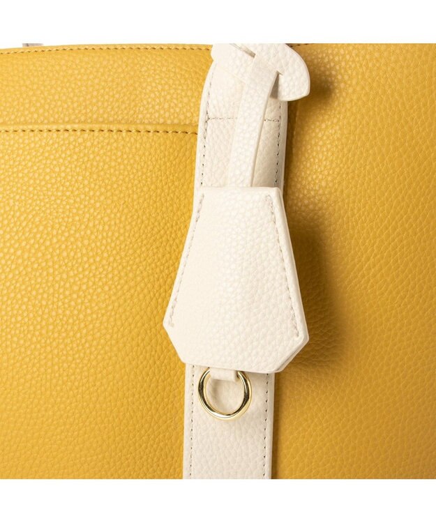 UNBILLION cachecache ショルダー付きパーテーション合成皮革トートL イエローミックス