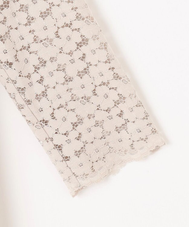 23区 【APPLAUDIR】オプティカルフラワーレース ドレス ベージュ系