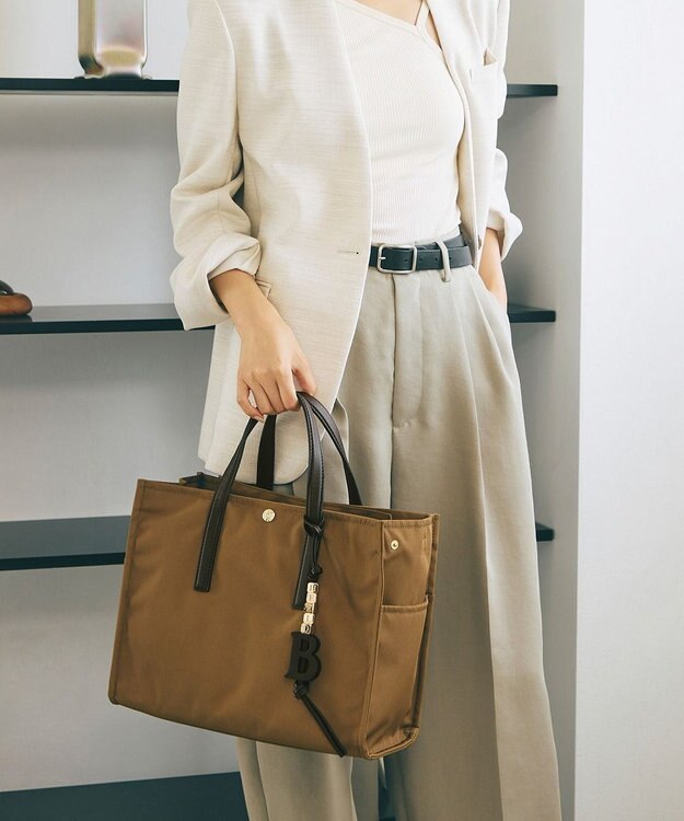 TOPKAPI LEE11月号掲載！【Breath TOPKAPI】撥水 マルチway スクエア A4 トートバッグ / 10ポケット キャメル