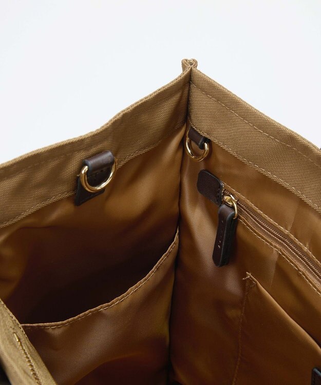 TOPKAPI LEE11月号掲載！【Breath TOPKAPI】撥水 マルチway スクエア A4 トートバッグ / 10ポケット キャメル