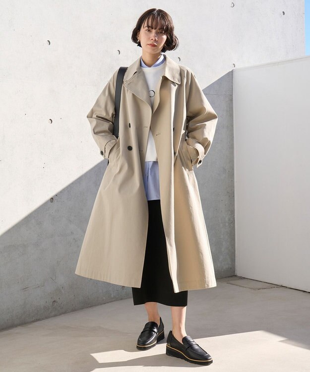 UNFILO ロングトレンチコート ベージュ