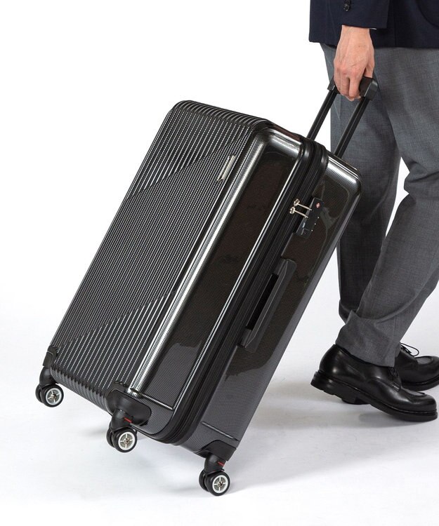 ACE BAGS & LUGGAGE ACE クレスタ スーツケース 7~10泊 83~93Ｌ エキスパンド機能 06318 エース ブラックカーボン