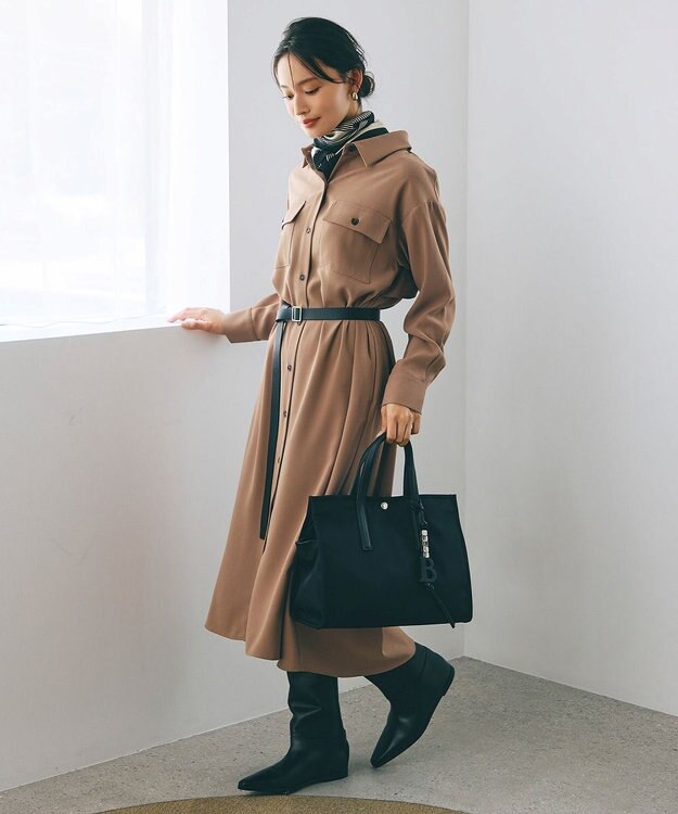 TOPKAPI LEE11月号掲載！【Breath TOPKAPI】撥水 マルチway スクエア A4 トートバッグ / 10ポケット ブラック