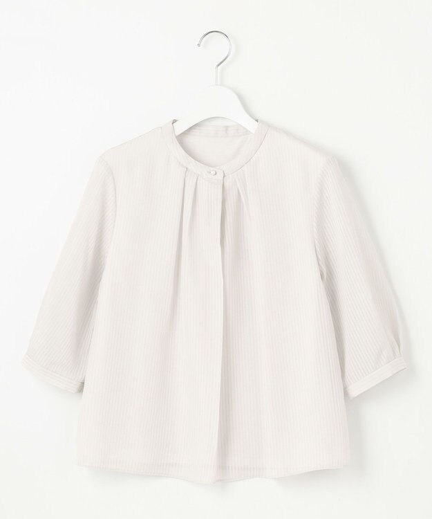 J.PRESS LADIES L カラミストライプ カットソー グレージュ系1