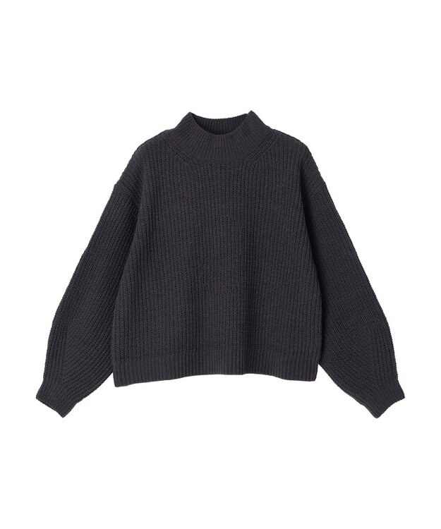 earth music&ecology マットベロアモールプルオーバー Dark Gray