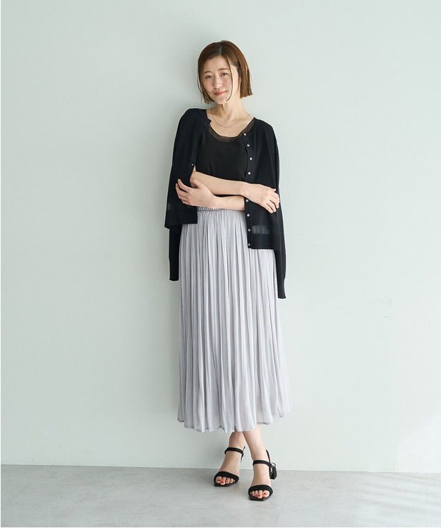 YECCA VECCA チュールMIXリブインナー Black