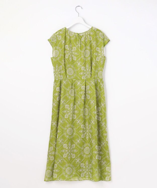 自由区 S 【カタログ掲載】ロータスタイルプリント ワンピース ピスタチオ