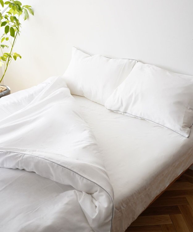 京和晒綿紗 ガーゼ掛布団カバー 白２重合わせ シングルサイズ(150×210) グレーバイアス