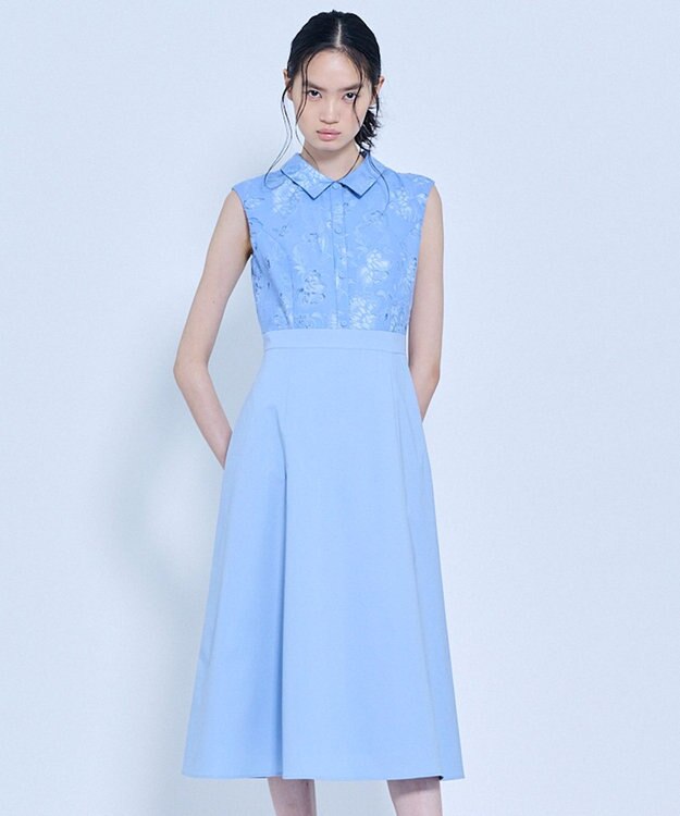TOCCA 【星風まどかさん着用】VOILE SUCRE ドレス サックスブルー系