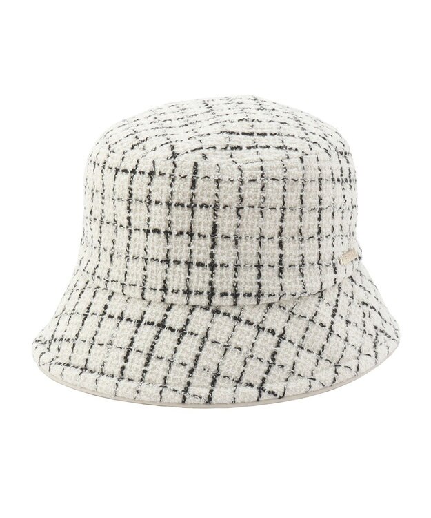 MOONBAT FURLA 【日本製】チェックツイード バケットハット オフホワイト