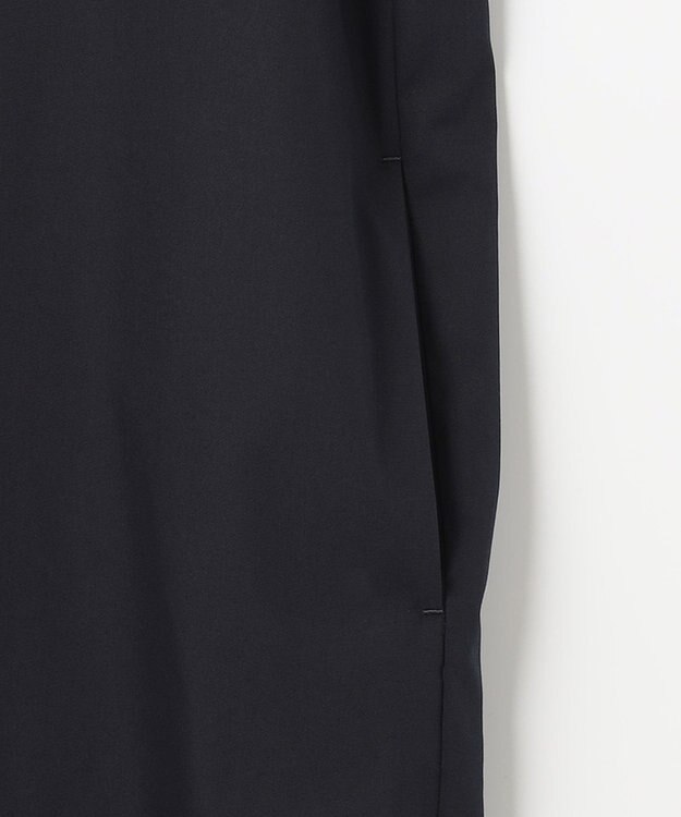 #Newans 【洗える】AMELIA / ハイネックナローシルエットワンピース ネイビー系