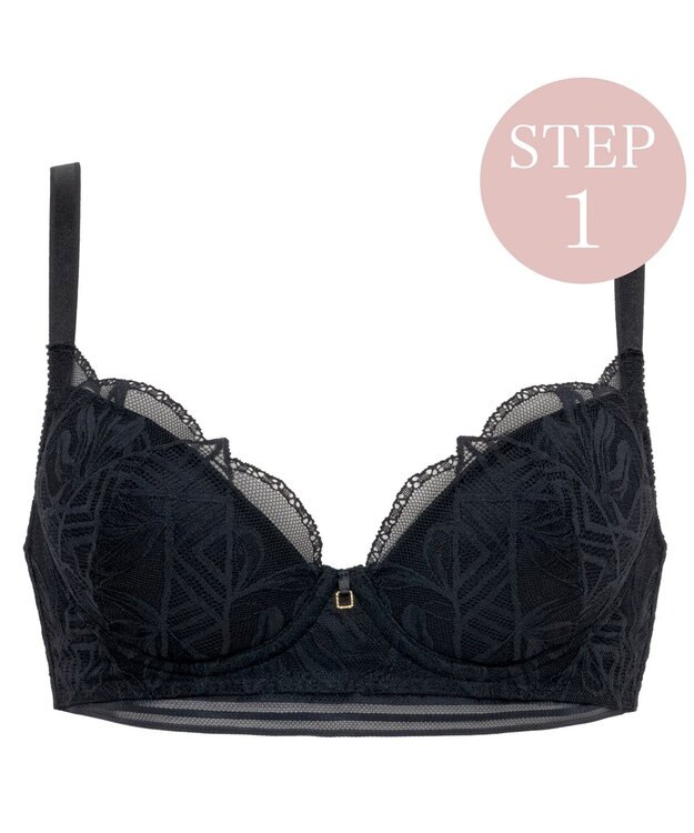 BRADELIS New York 【BRADELIS New York / 育乳補整ブラ・STEP1 集める】ウェンディステップ1ブラ25S1 ブラック