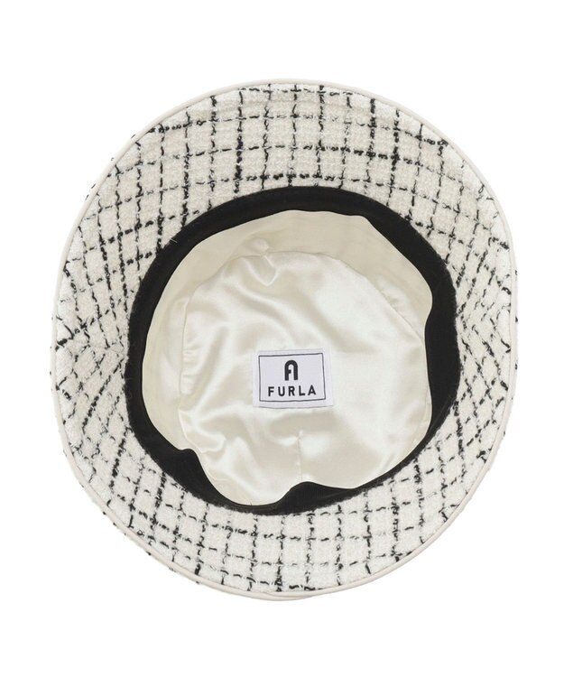 MOONBAT FURLA 【日本製】チェックツイード バケットハット オフホワイト