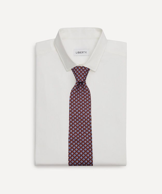 LIBERTY. アダマス シルク タイ バーガンディ