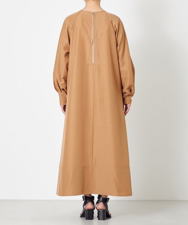 NAVE 【ReNAVE・セットアップ可/撥水加工/防シワ】ポリエステルタッサー ワンピース キャメル系