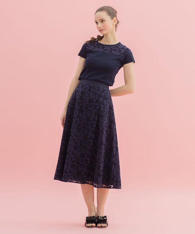TOCCA 【洗える！】FLEURS スカート ネイビー系